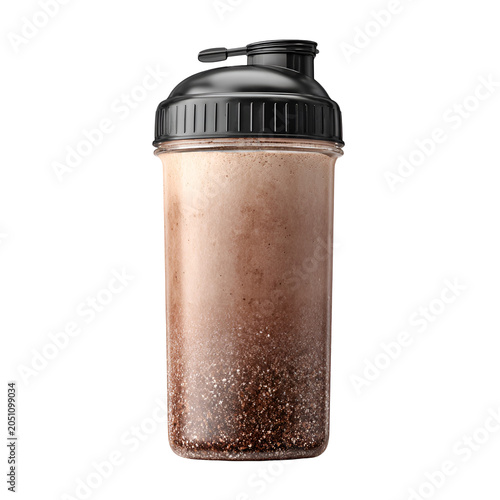 metal thermos isolated on white background