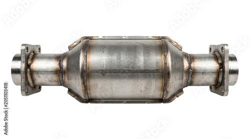 Car catalytic converter installation auto repair shop equipment overview indoor garage close-up view mechanic tips