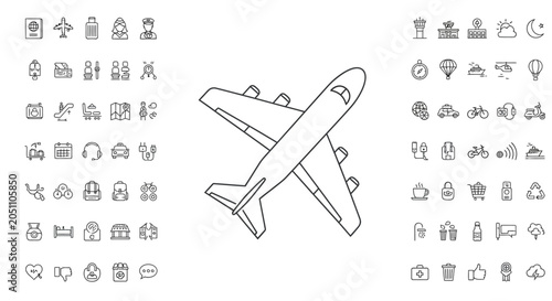 Airplane flying in the air.