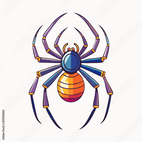 Stylized Cartoon Spider Illustration
