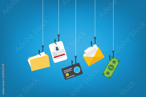 Cyber crime, phishing, stealing personal data. Cyber fraud and online scam	