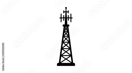 Billede på lærred Communication tower structure acts as a vital technological landmark for global connectivity and high-speed data transmission in the modern telecommunications infrastructure