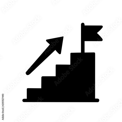 Level Up Stair with Flag Icon
