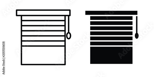 Obraz na płótnie Blinds open icon