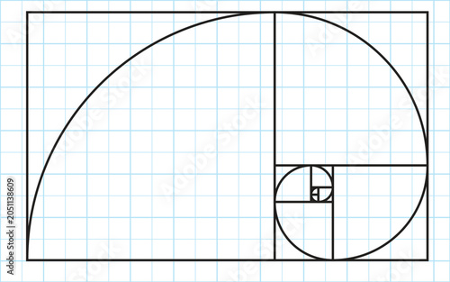 Fibonacci, fibonacci sequence icon, fibonacci vector, golden ratio vector