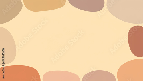 Minimal Pebble Border Composition with Large Central Copy Space