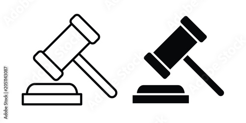 Tablou pe pânză Gavel icon
