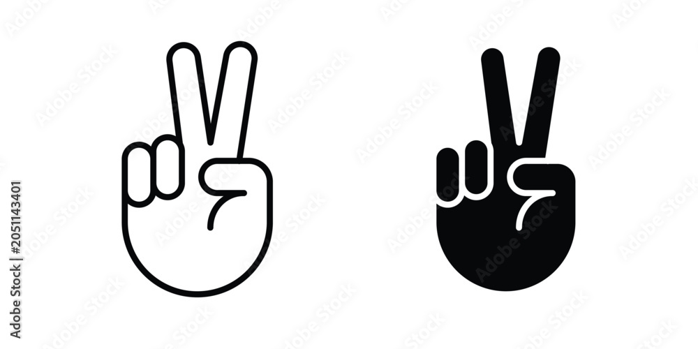 Obraz premium Hand peace icon