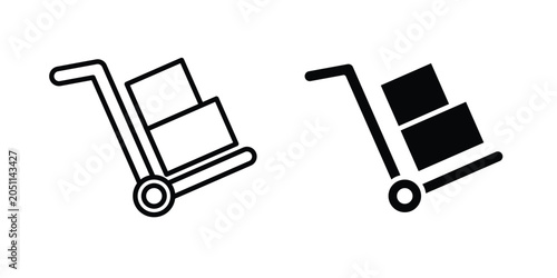 Quadro su tela Hand truck icon