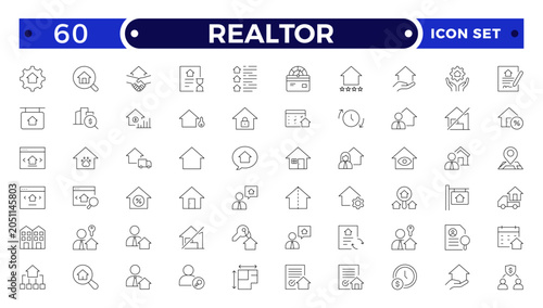 Εκτύπωση καμβά Realtor Outline icon
