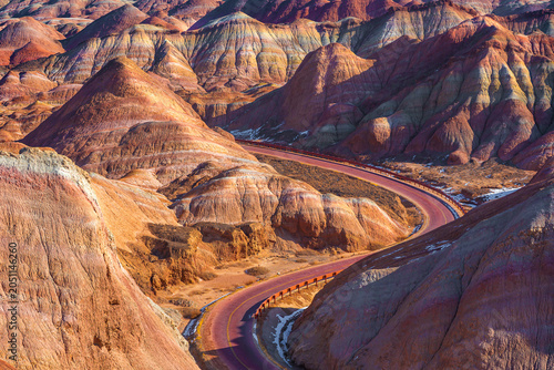 Land scpae of  Zhangye Danxia Landform in China.