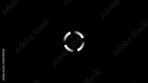 Minimalist circular loading icon animation spinning on a clean white background