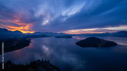 View of Nahuel Huapi lake from above
