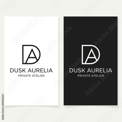 Modern minimalist logo design for Dusk Aurelia Private Atelier.