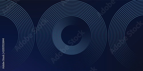 Konstfotografi Blue abstract background with glowing circles