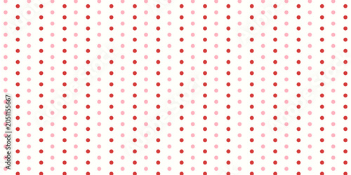 Simply seamless pattern design of polka dots on white background. Classic pattern for decorating, wallpaper, wrapping paper, fabric, backdrop and etc.