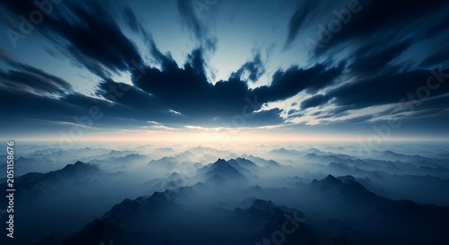 Misty Mountain Sunrise.