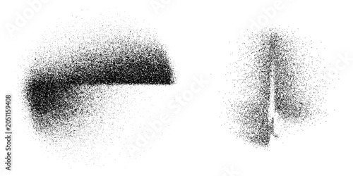 Obraz na płótnie Grainy noise circles vector set