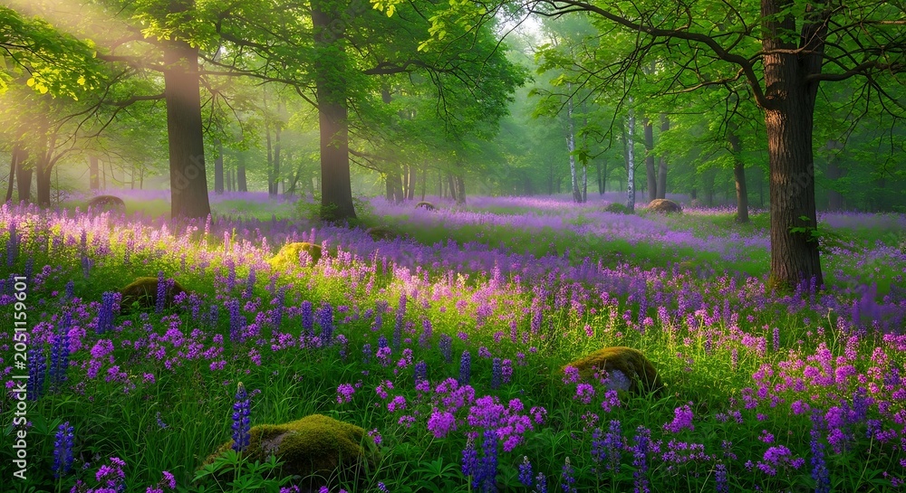 Fototapeta premium Sunny Forest Meadow.