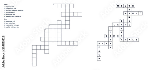 Blank crossword puzzle grid for educational and recreational use  