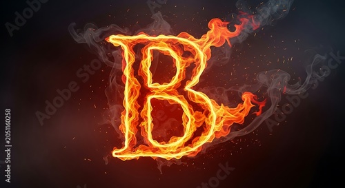 Fiery Letter B.