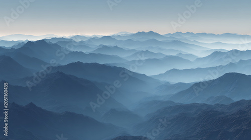 Randered a panoramic landscape
