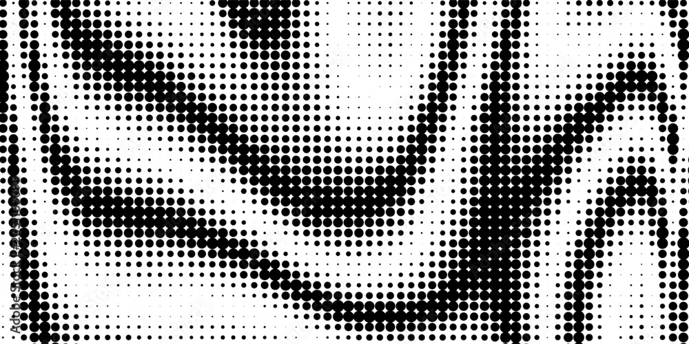 Fototapeta premium PrintaAbstract halftone pattern dot background texture. Liquid effect overlay grunge dots distress linear vector.