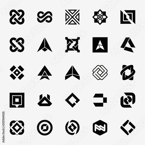 Abstract Geometric Logos and Icons Collection