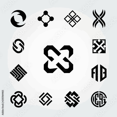 Abstract Geometric Logos and Icons Collection