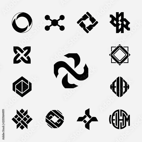 Abstract Geometric Logos and Icons Collection