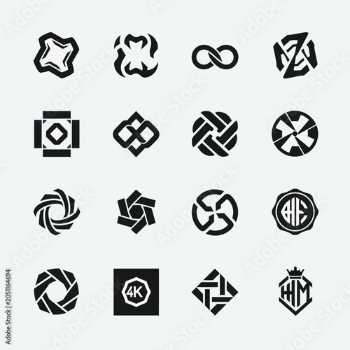Abstract Geometric Logos and Icons Set