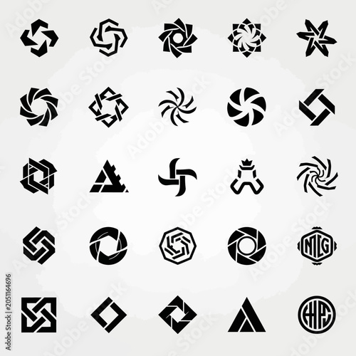 Abstract Geometric Logos and Icons Set