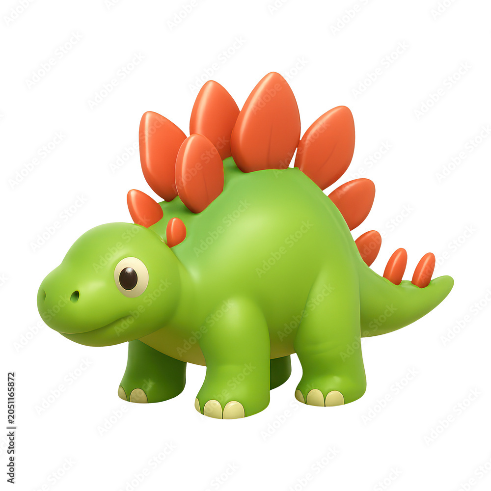 Fototapeta premium PNG Cute cartoon dinosaur illustration.