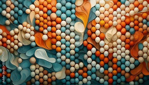 Ceramic Balls Texture Background Abstract Illustration