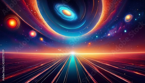 Endless Galaxy Abstract Background Of Cosmos And Stars
