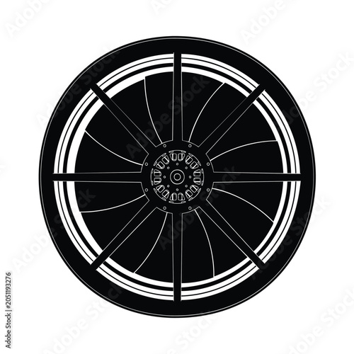 Bild auf Leinwand Industrial turbine fan impeller for engine machine or ventilation system