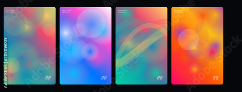 Obraz na plátně Abstract colorful backgrounds, vibrant gradient textures, multicolor patterns, d