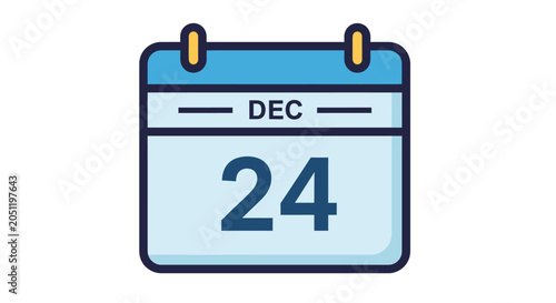 December 24 calendar page showing the date for christmas eve planning