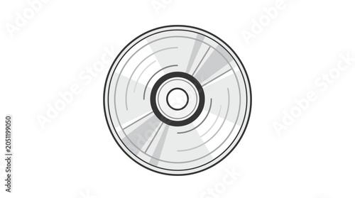 Simple line art icon of an optical disc.