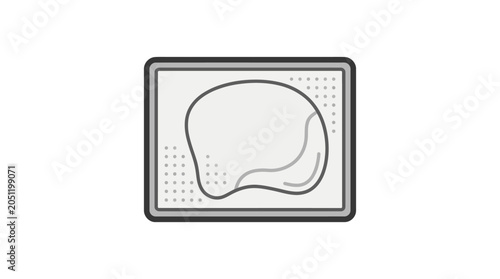 Ergonomic mouse pad with wrist support cushion icon