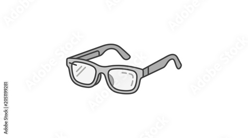 Sleek modern eyeglasses frame in minimalist gray style.