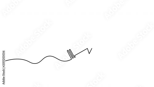 Arrow Draw Animation – Smooth Direction Pointer Reveal Motion Graphic on White Background