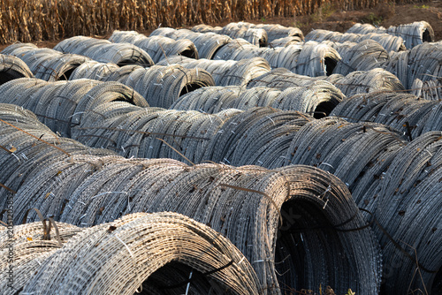 Logistics of war: stocks of razor wire for defensive engineering lines in the Ukrainian conflict zone