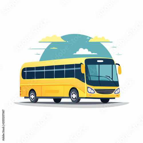 Yellow Bus Illustration