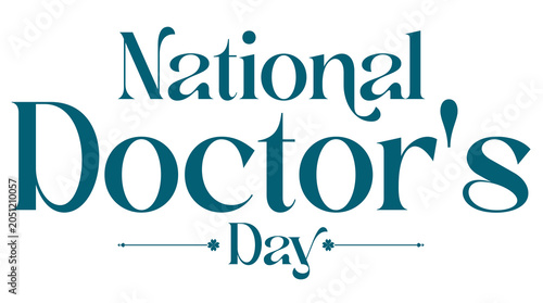 National Doctor's Day Text PNG Design