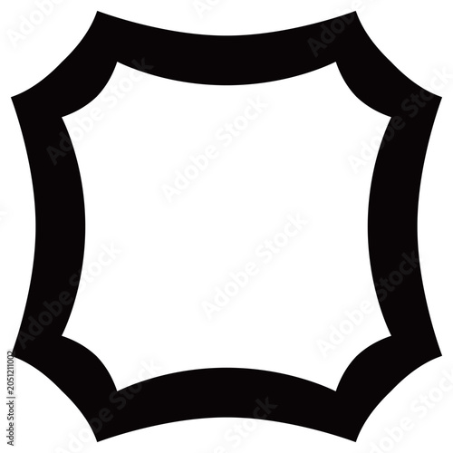 家紋です。隅切り平反り角と言います。