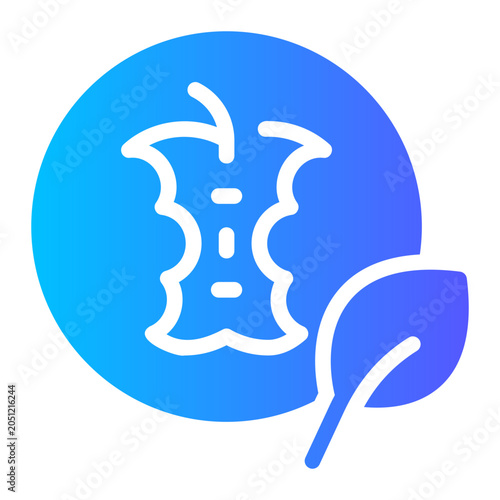 Tableau sur toile organic waste gradient icon