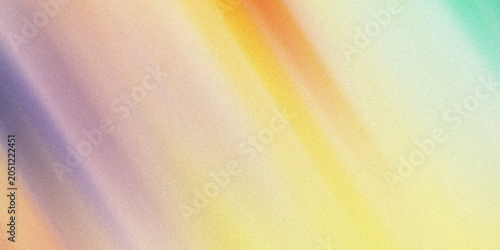 Schilderij op canvas Multicolor pastel gradient background with diagonal yellow and violet light streaks featuring fine grain texture and soft focus