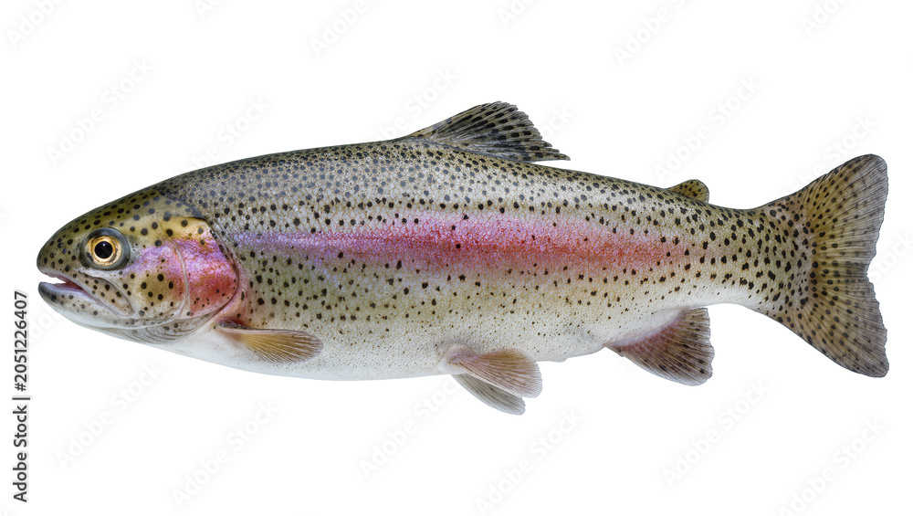 Obraz premium Rainbow Trout Fish Side View