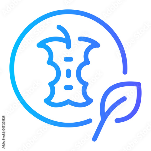 Canvastavla organic waste gradient icon